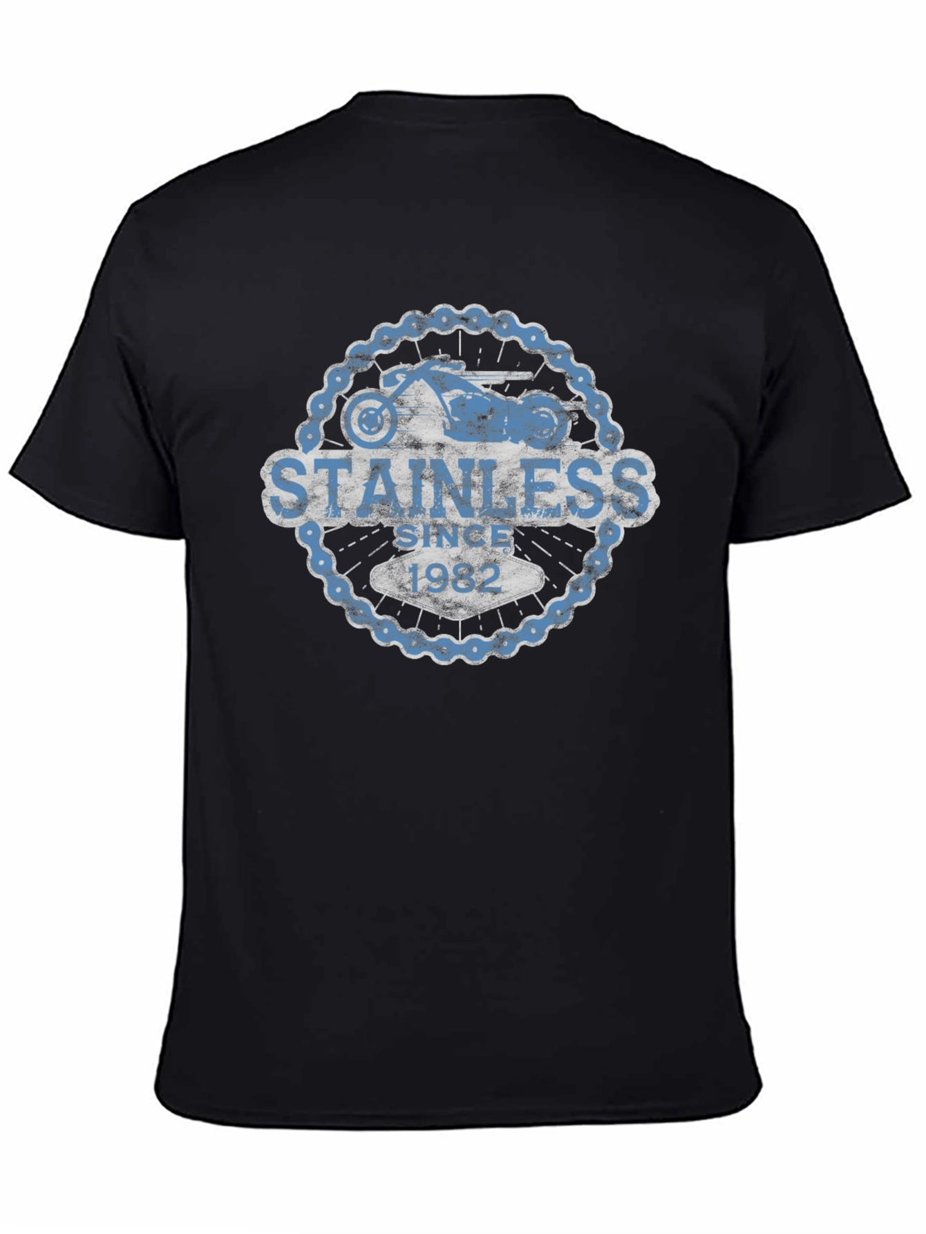Stainless Since 1982 Mens Black Graphic Tee