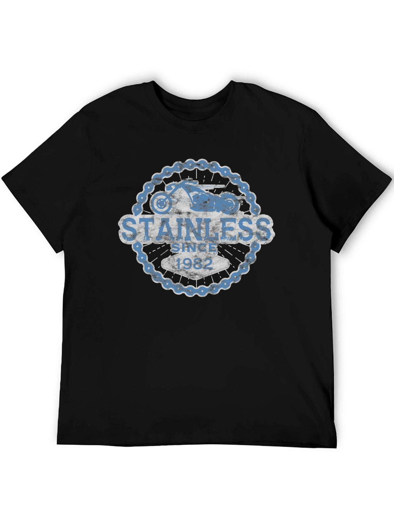 Stainless Since 1982 Mens Black Graphic Tee