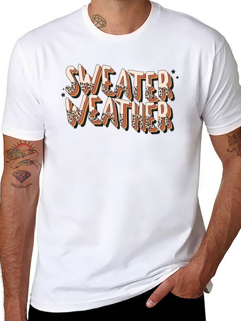 Sweater Weather Leopard Print T-Shirt