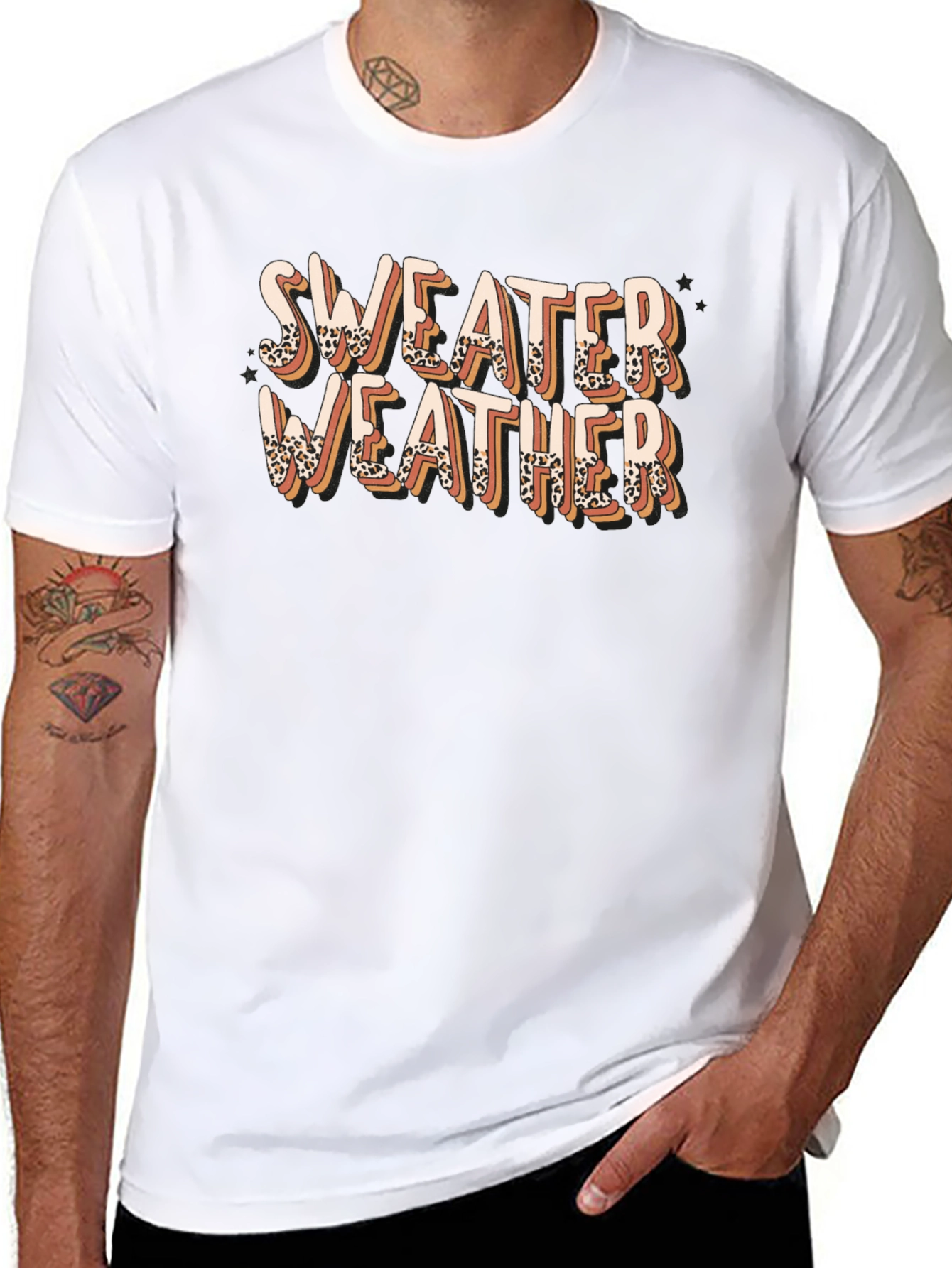 Sweater Weather Leopard Print T-Shirt