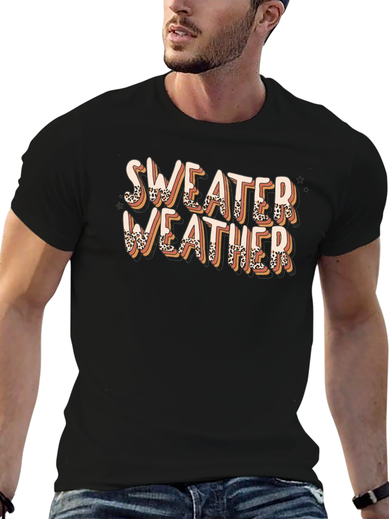 Sweater Weather Leopard Print T-Shirt