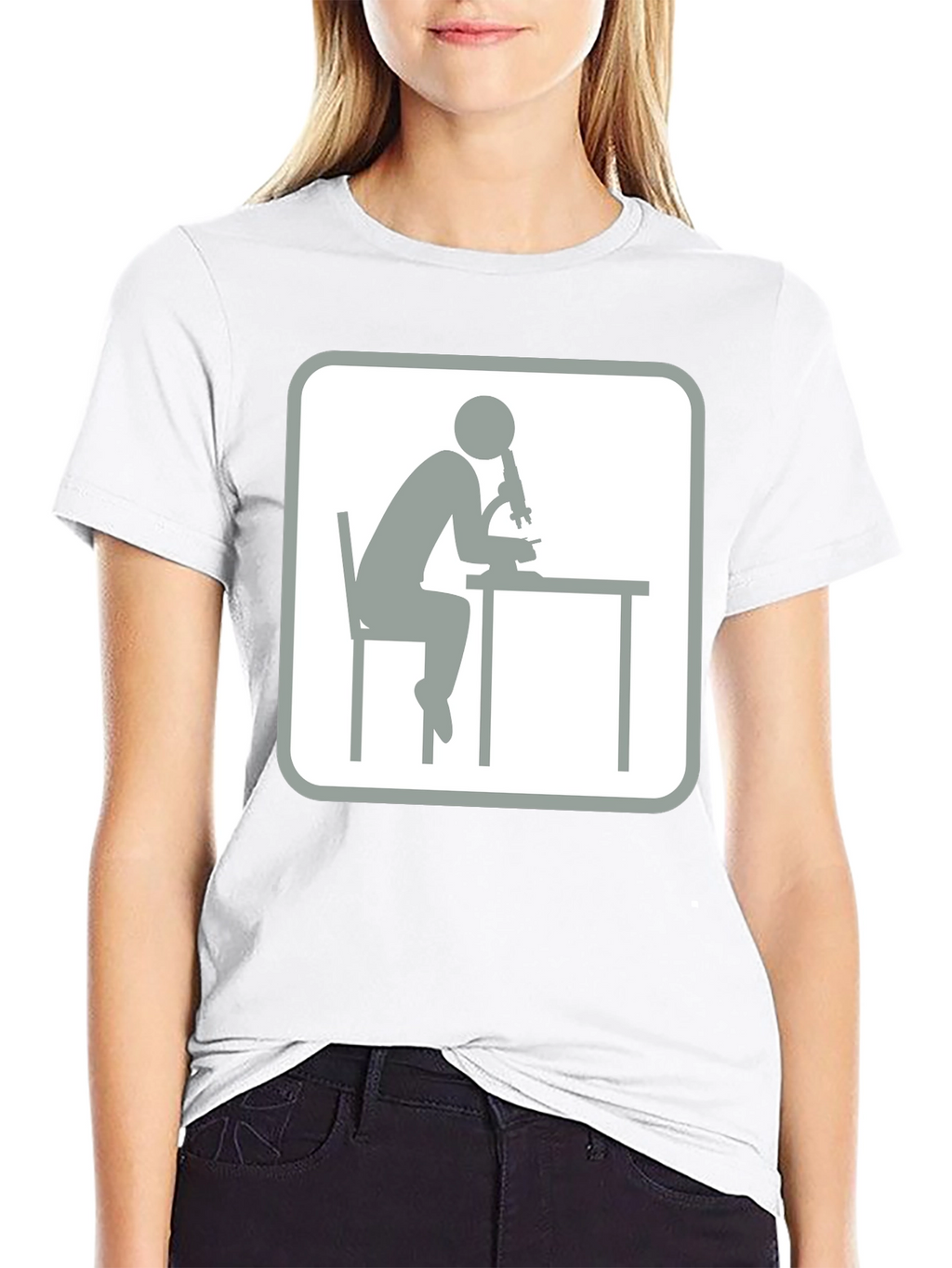 Scientist Microscope T-Shirt - Black Cotton Tee