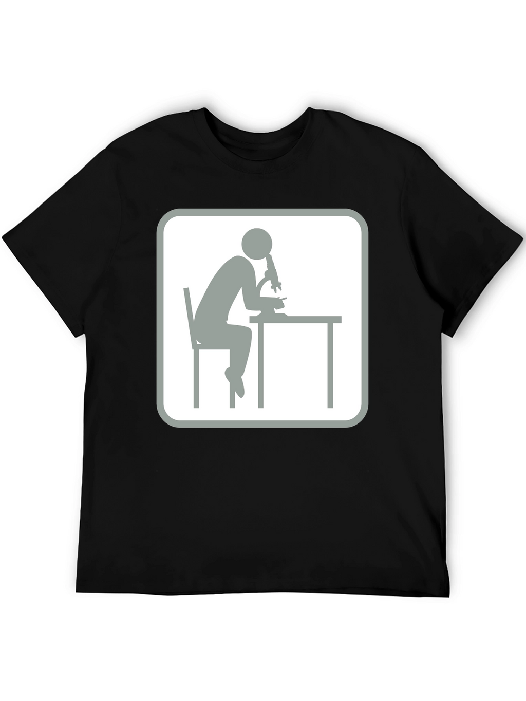 Scientist Microscope T-Shirt - Black Cotton Tee