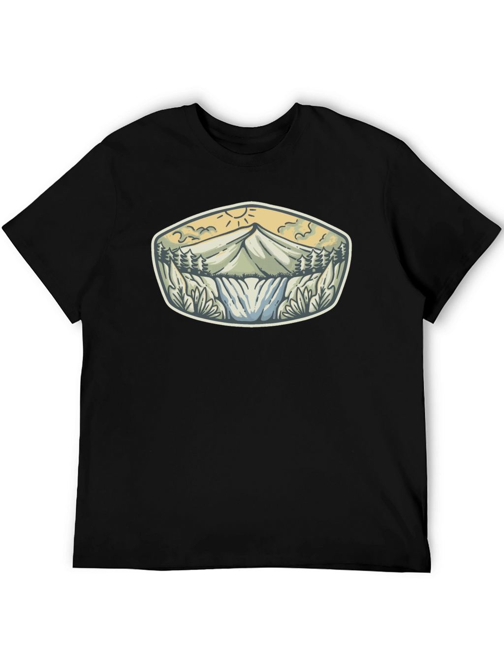 Mountain Adventure Graphic Tee - Black