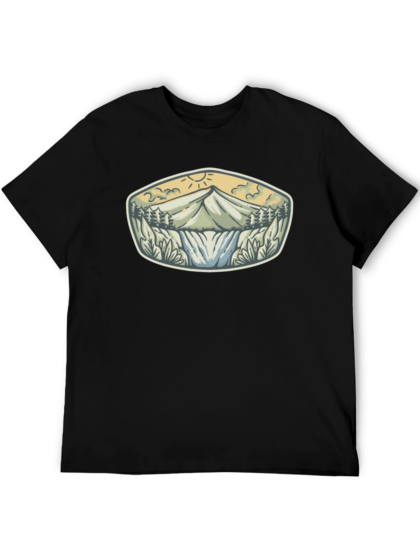 Mountain Adventure Graphic Tee - Black