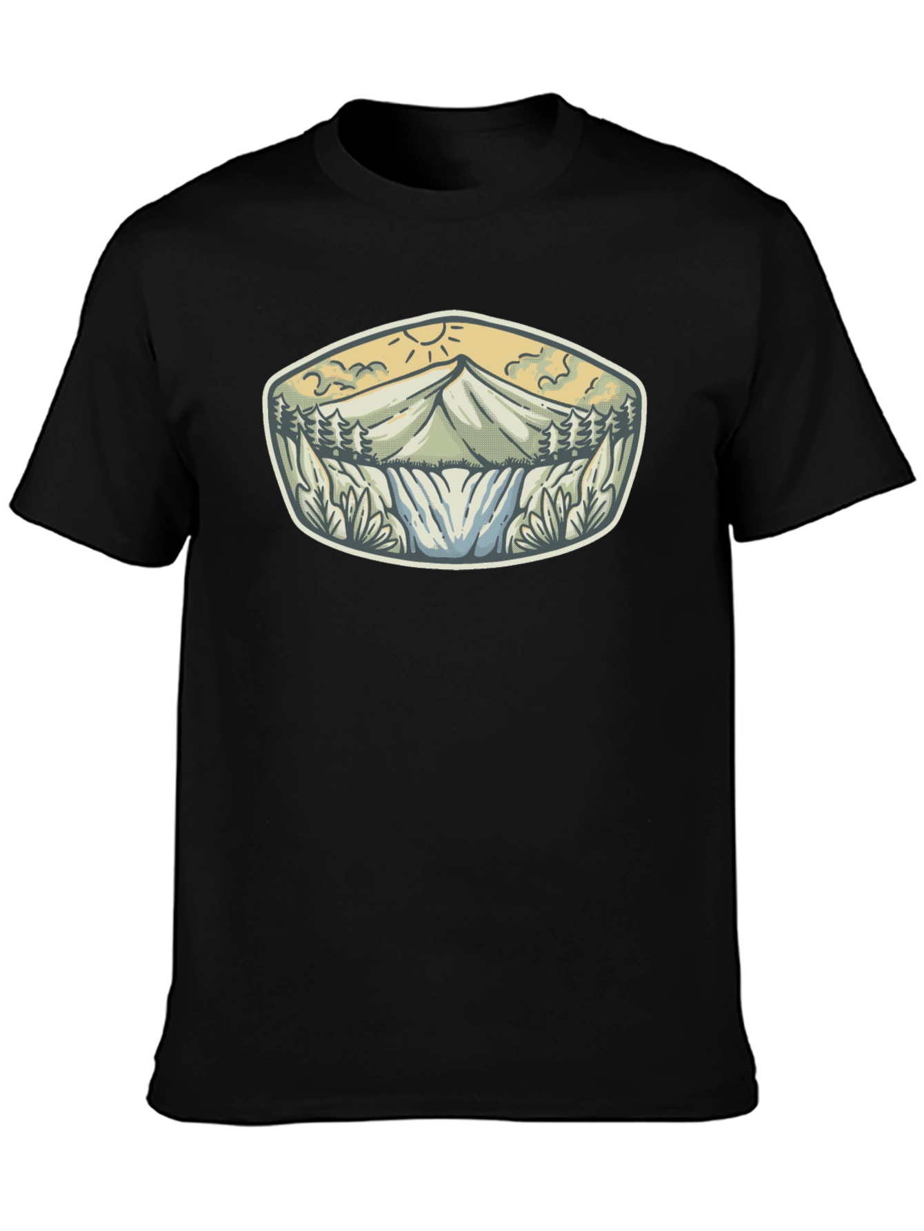 Mountain Adventure Graphic Tee - Black