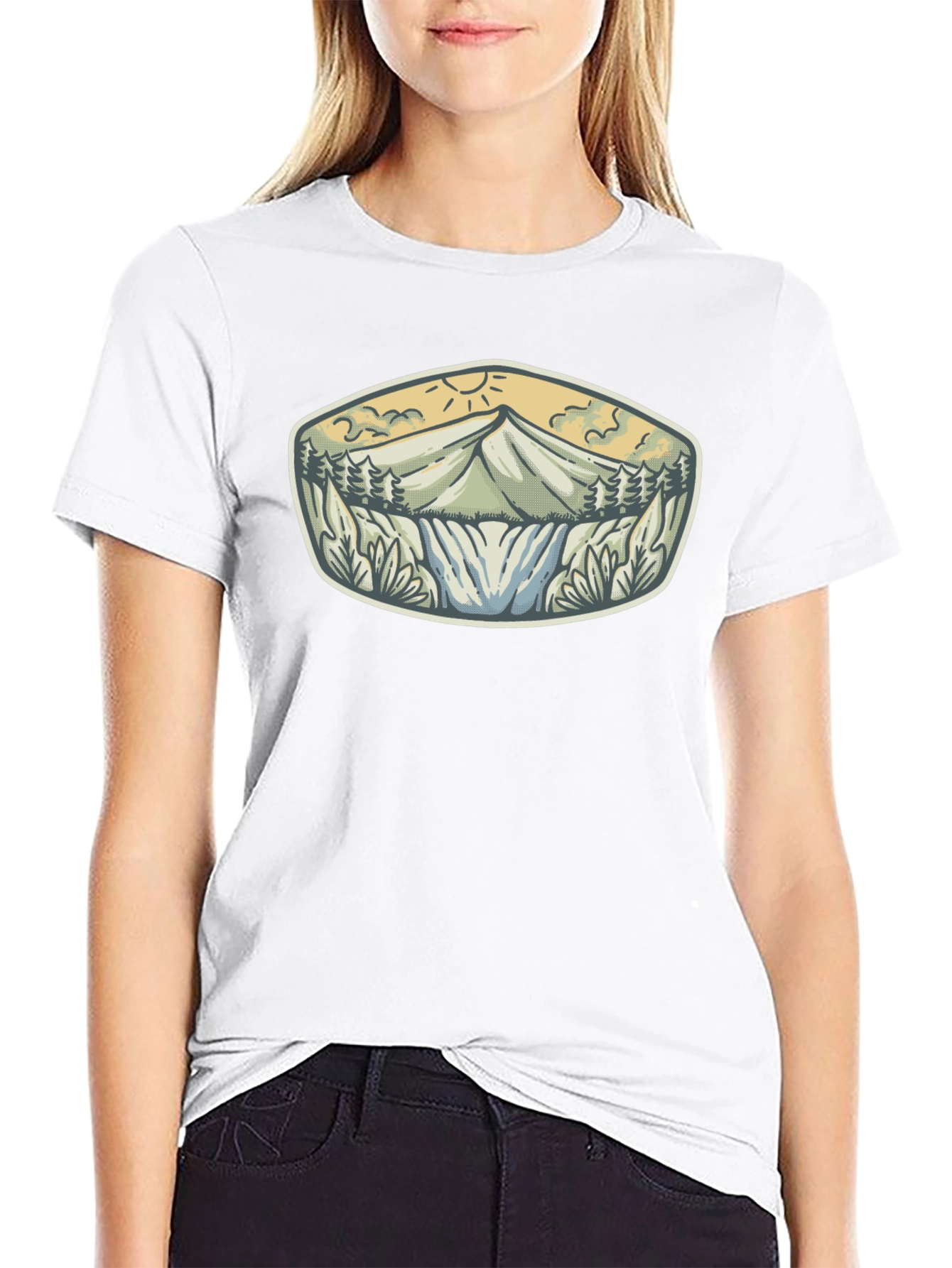 Mountain Adventure Graphic Tee - Black