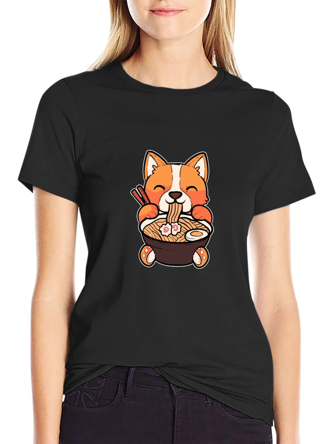 Corgi Ramen T-Shirt – Cute Dog Lover Foodie Graphic Tee