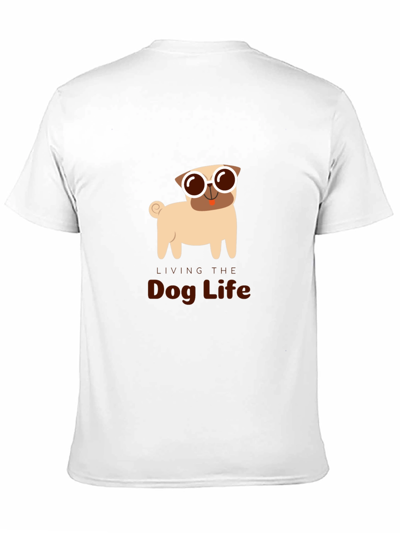 Dog Life Tee: Pug with Sunglasses