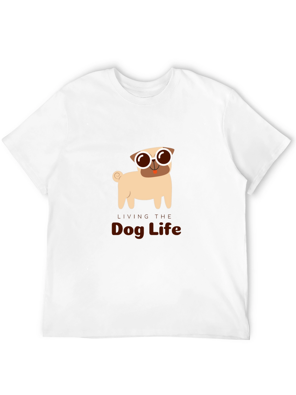 Dog Life Tee: Pug with Sunglasses