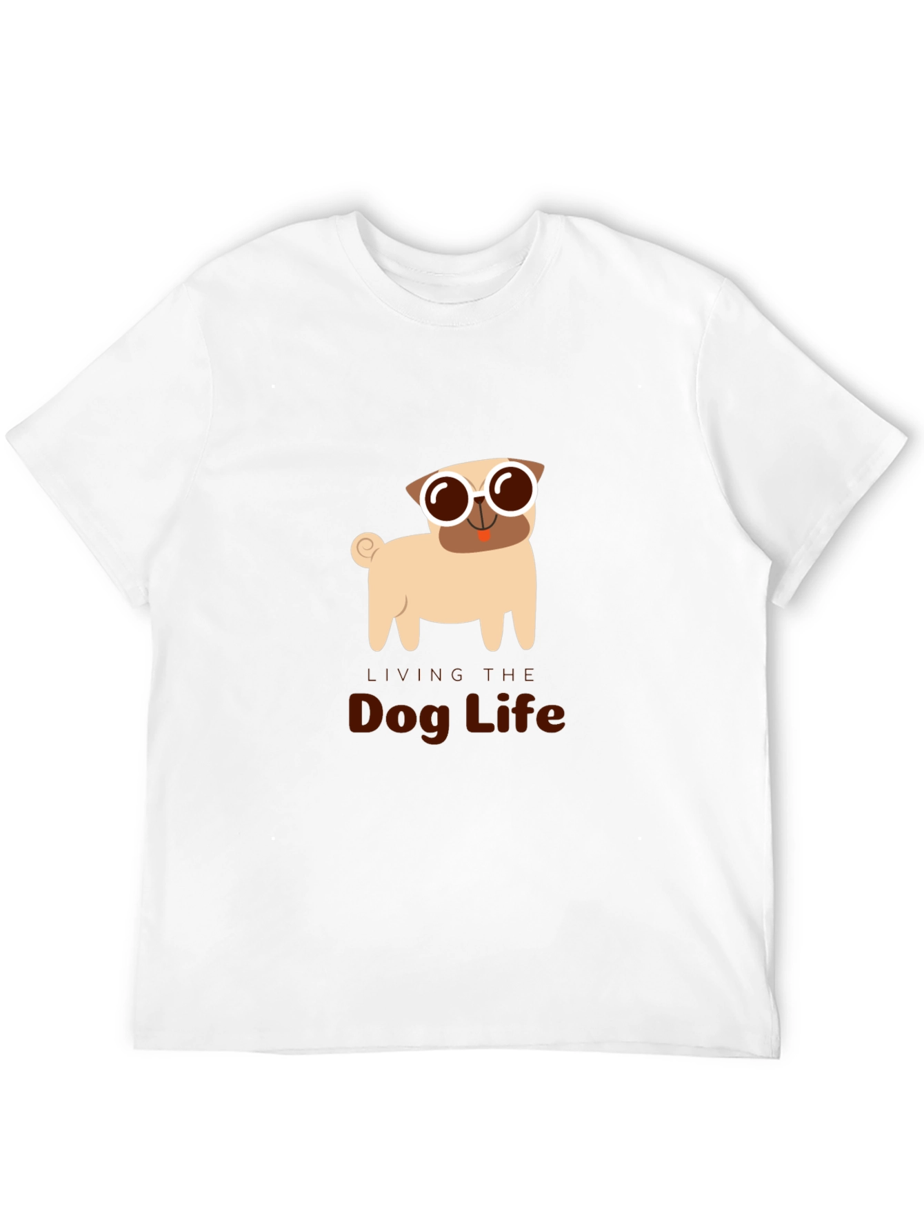 Dog Life Tee: Pug with Sunglasses