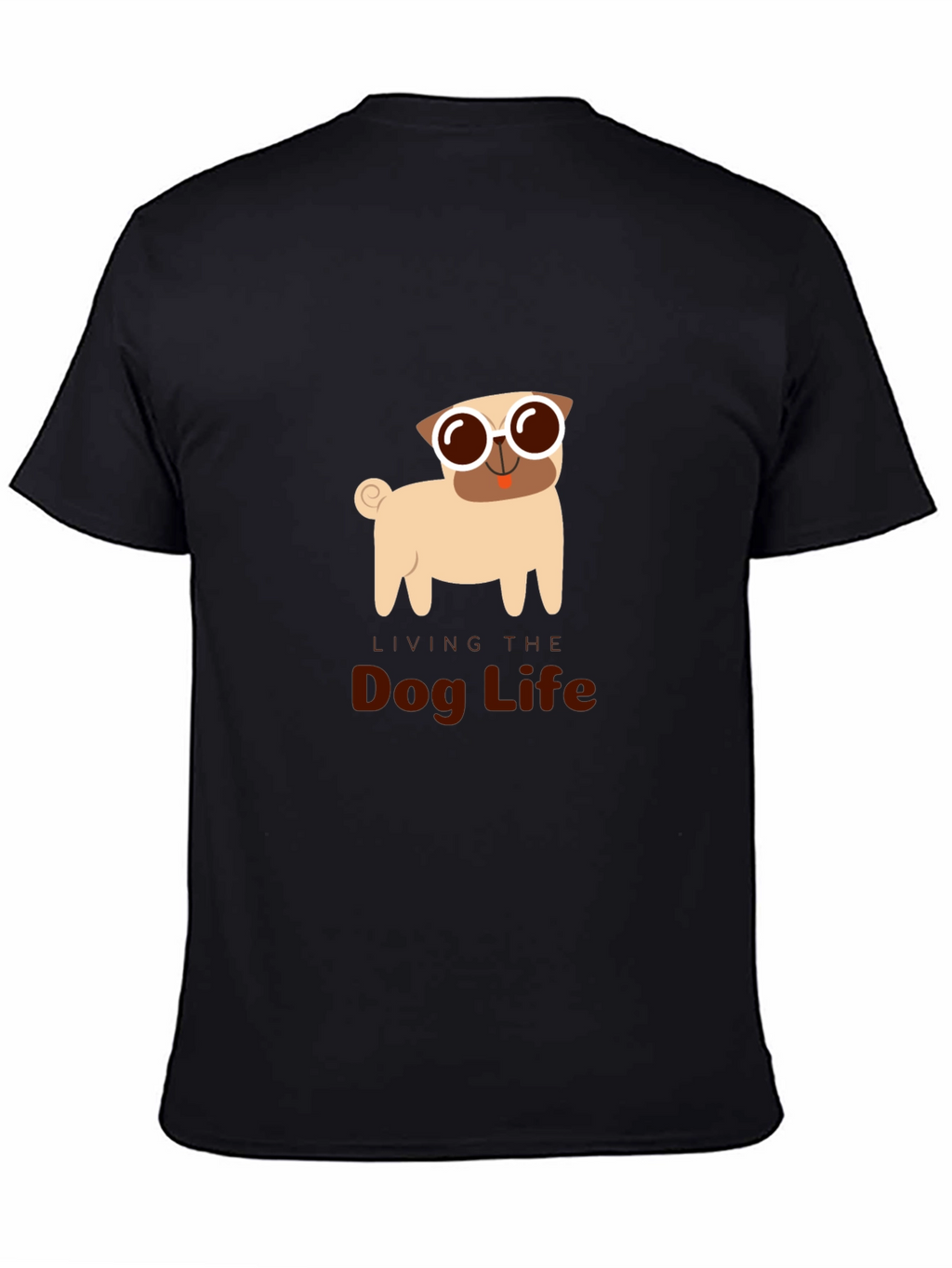 Dog Life Tee: Pug with Sunglasses