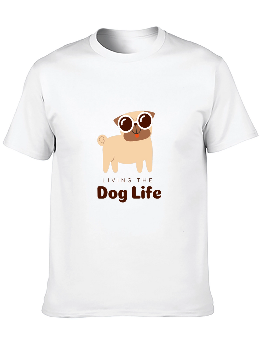 Dog Life Tee: Pug with Sunglasses