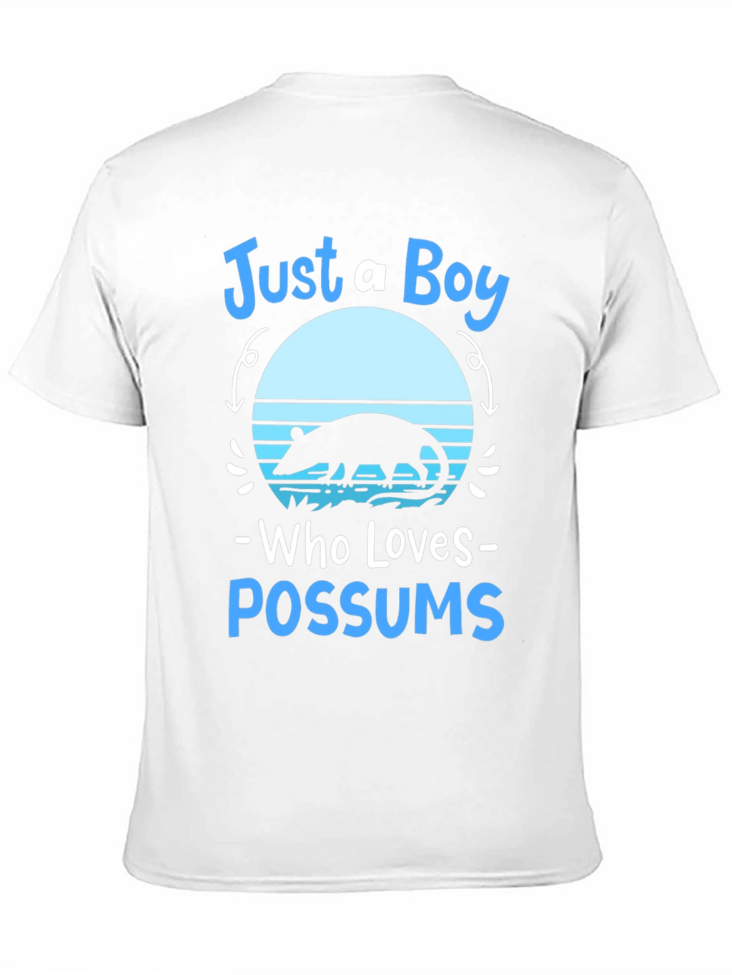 Just A Boy Who Loves Possums Black Graphic Tee