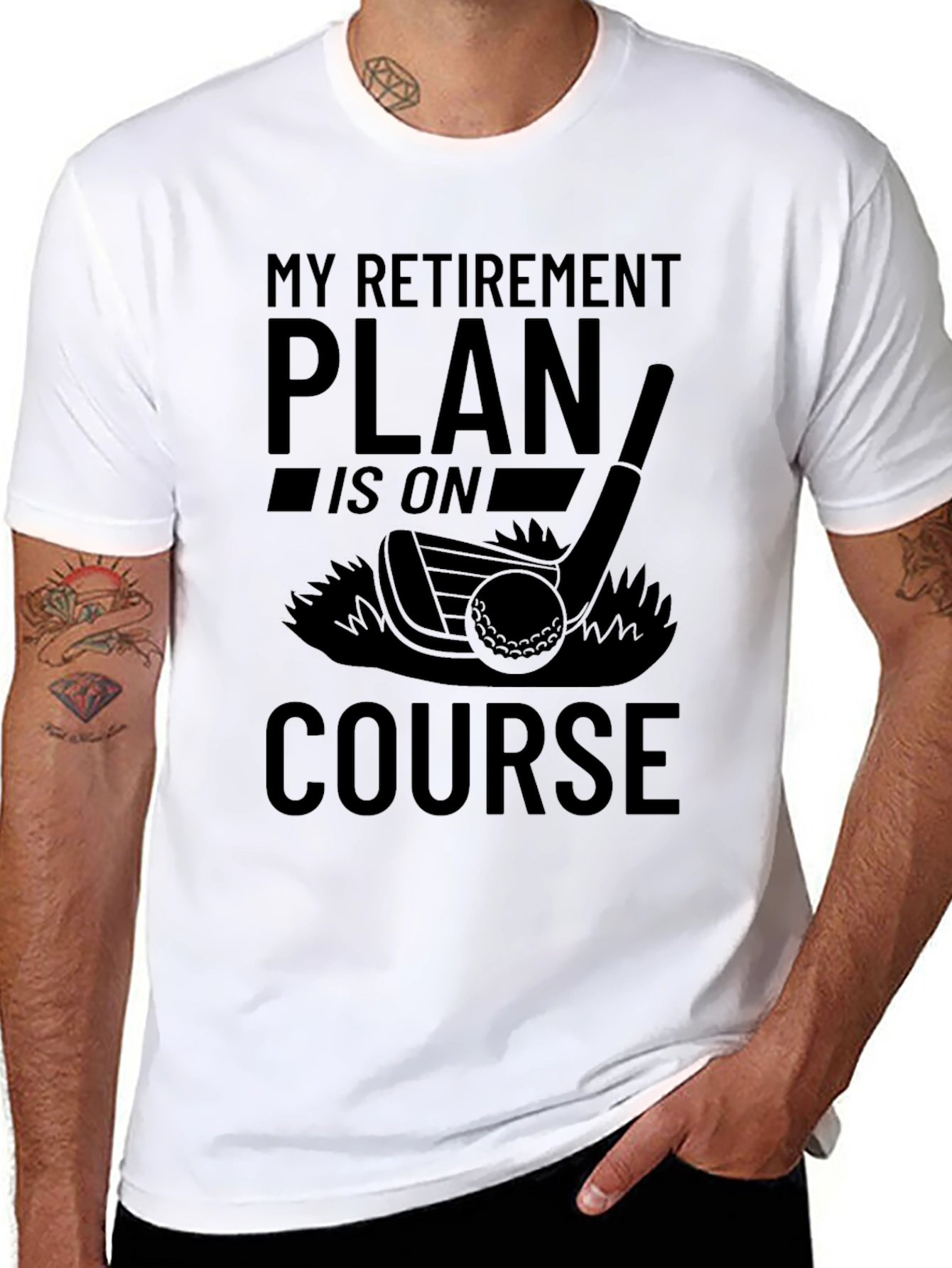Retirement Plan Golf T-Shirt - On Course
