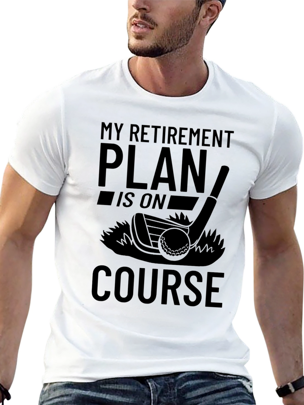 Retirement Plan Golf T-Shirt - On Course