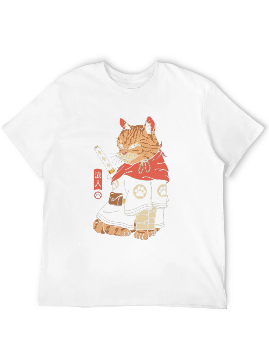 Samurai Cat T-Shirt - Unique Graphic Tee
