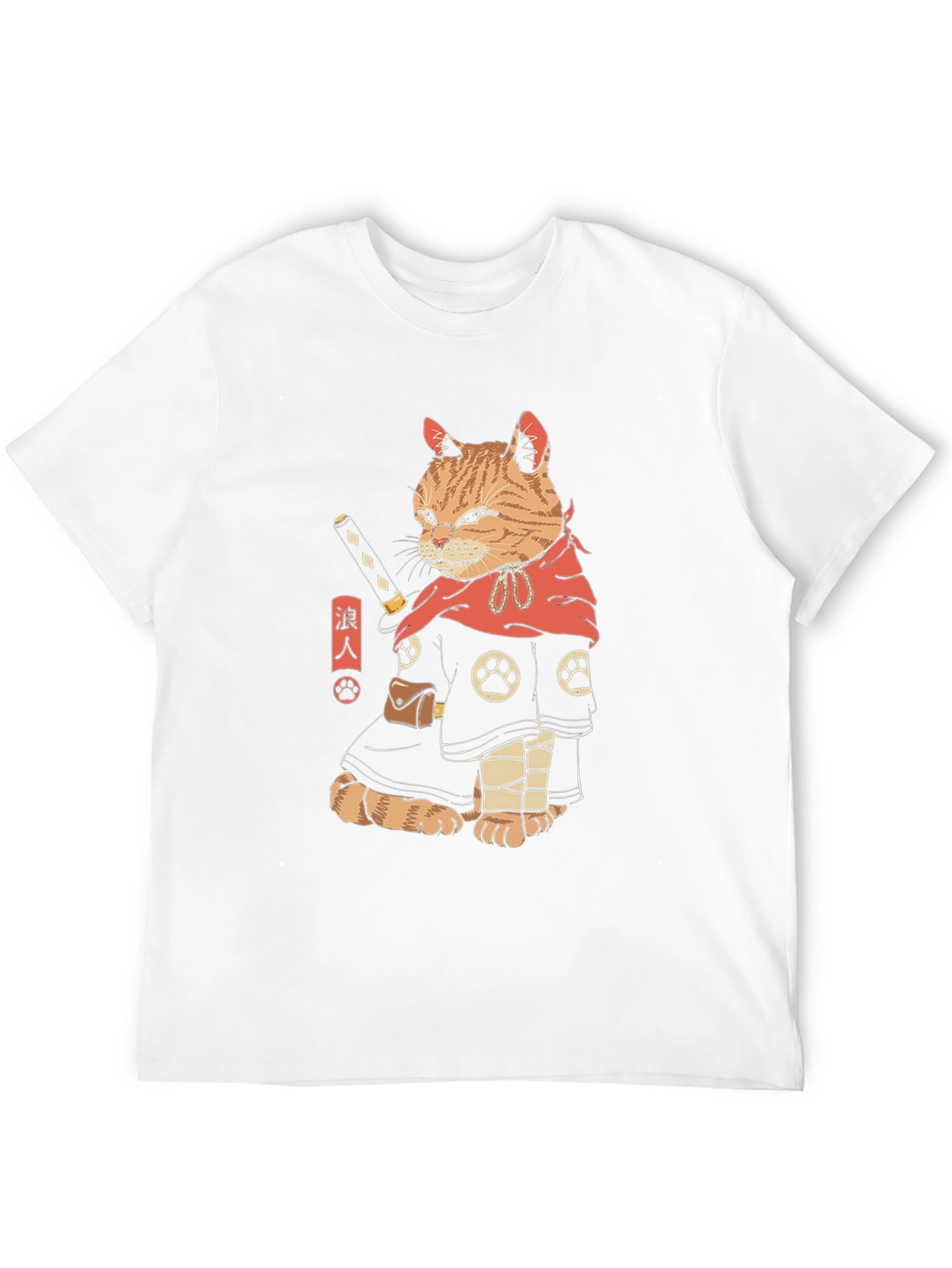 Samurai Cat T-Shirt - Unique Graphic Tee