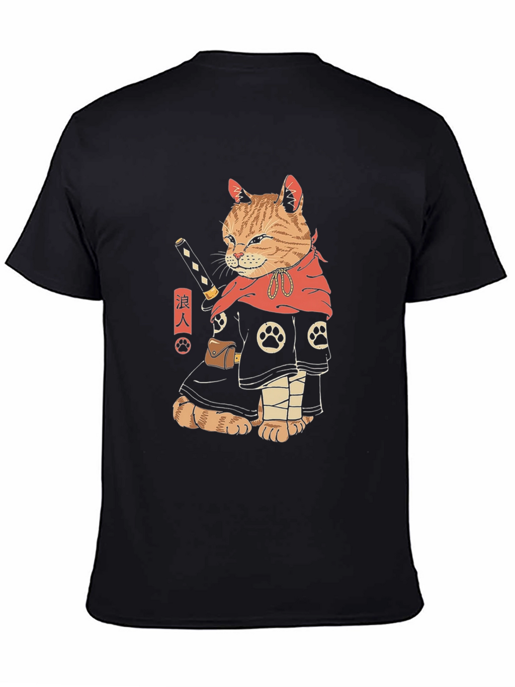 Samurai Cat T-Shirt - Unique Graphic Tee