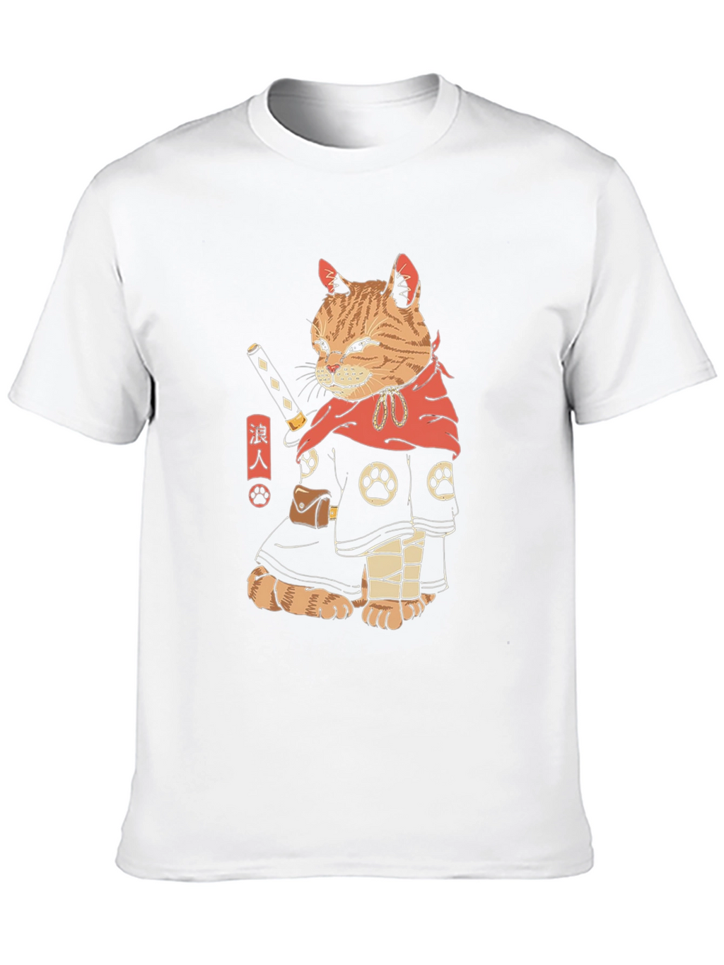 Samurai Cat T-Shirt - Unique Graphic Tee