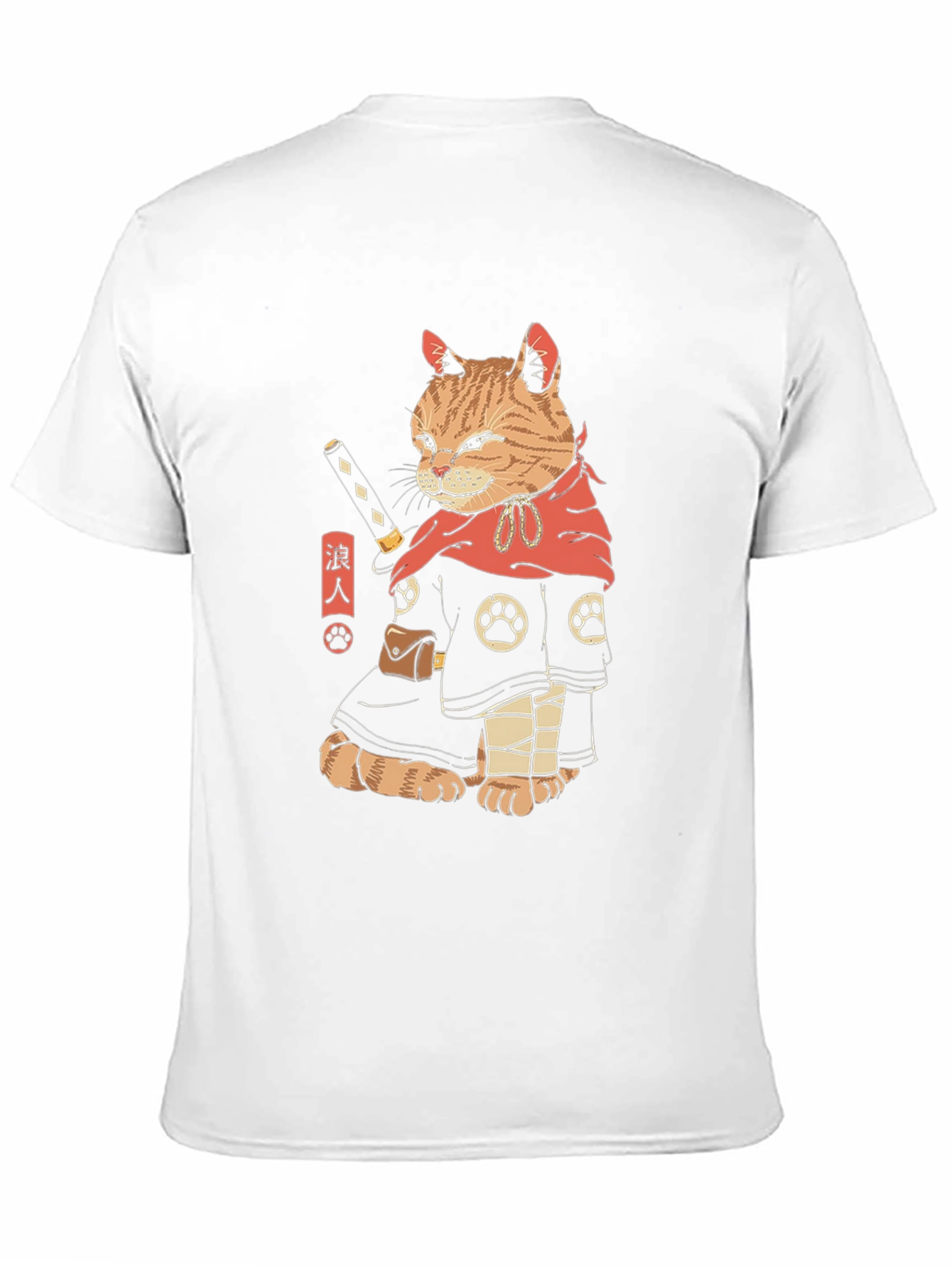 Samurai Cat T-Shirt - Unique Graphic Tee