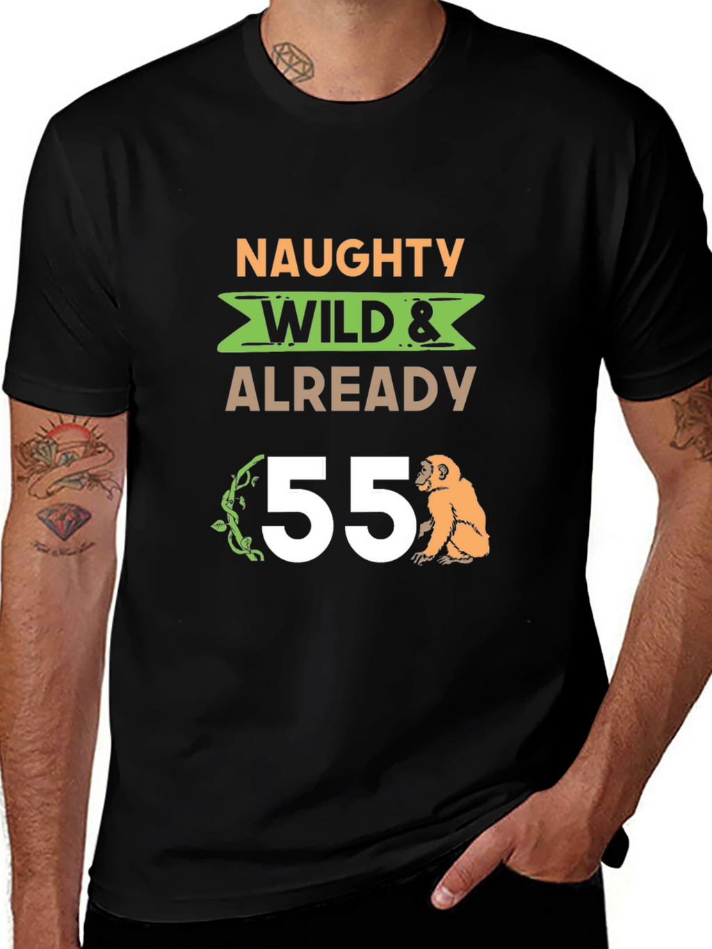 Naughty Wild 55th Birthday T-Shirt