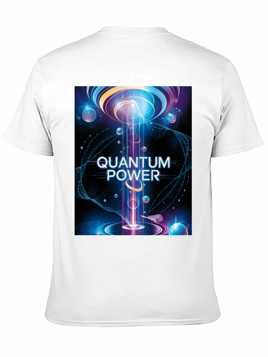 Quantum Power Graphic Tee - Black Cotton T-Shirt