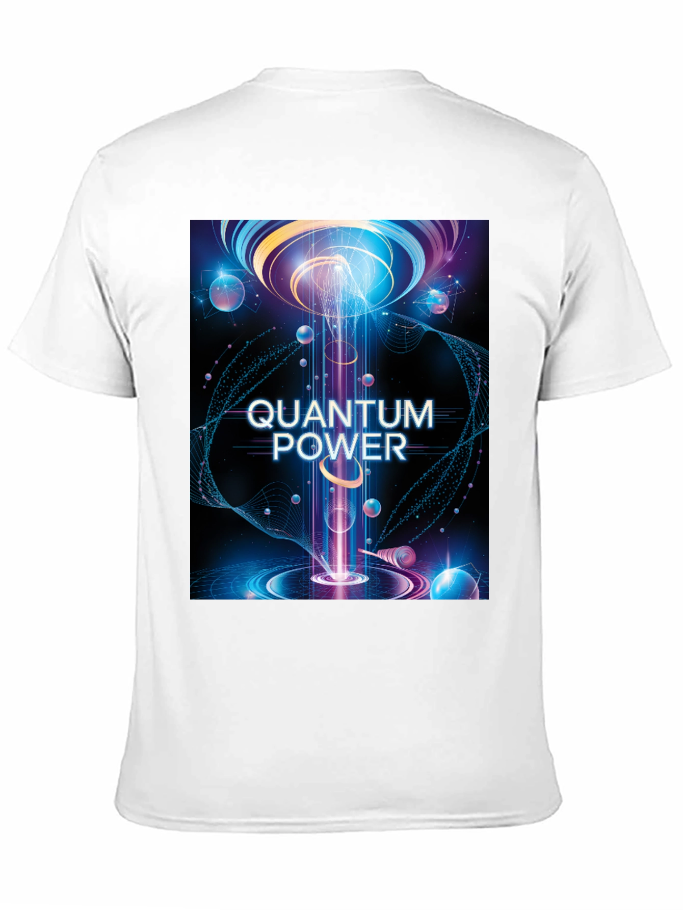 Quantum Power Graphic Tee - Black Cotton T-Shirt