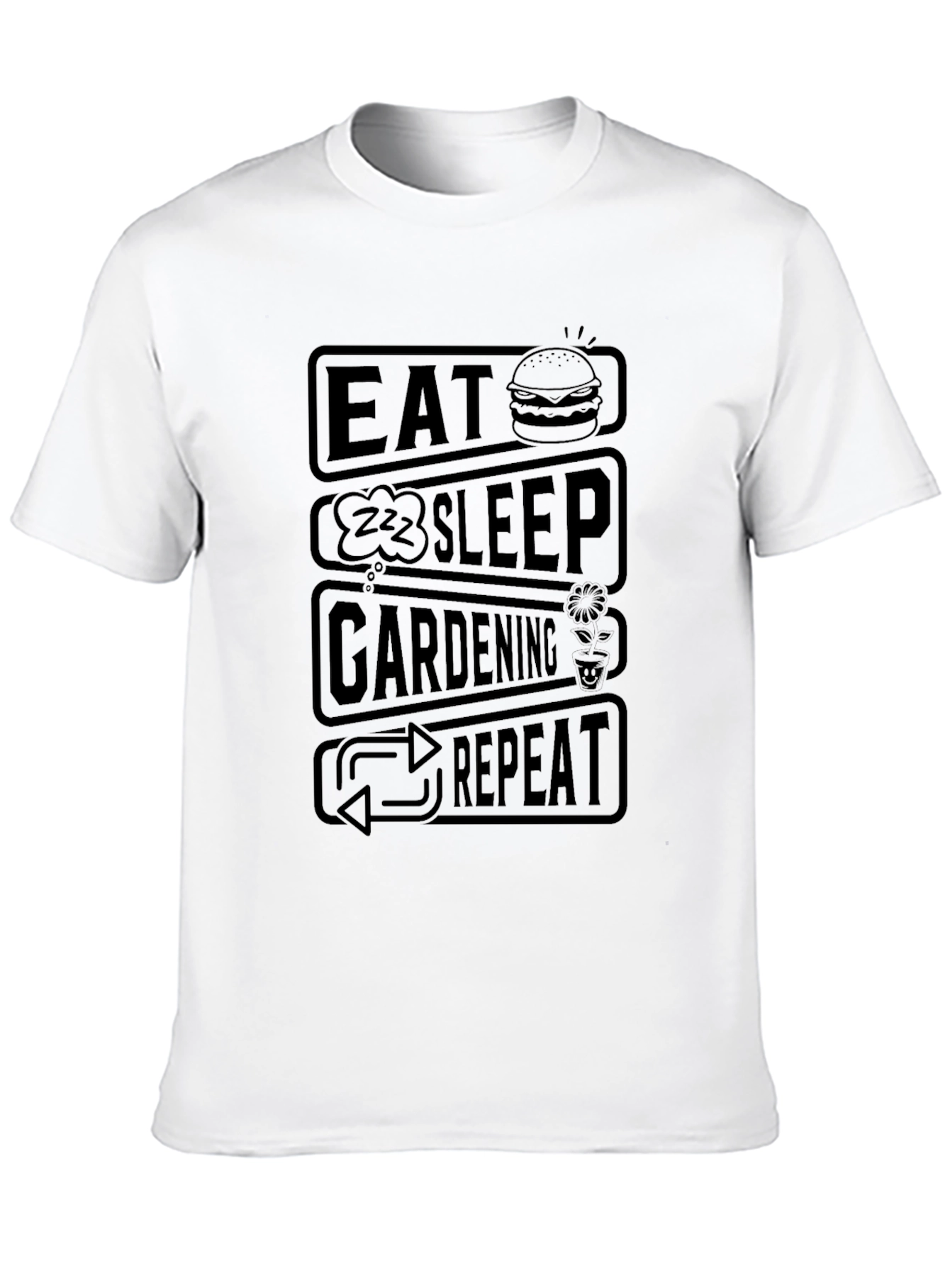 Eat Sleep Gardening Repeat Graphic Tee