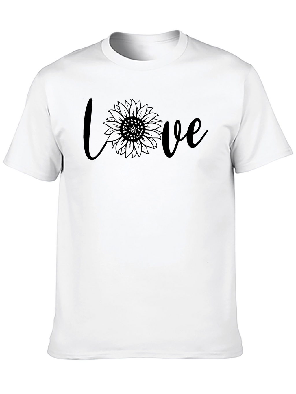 Sunflower Love Graphic Black Tee