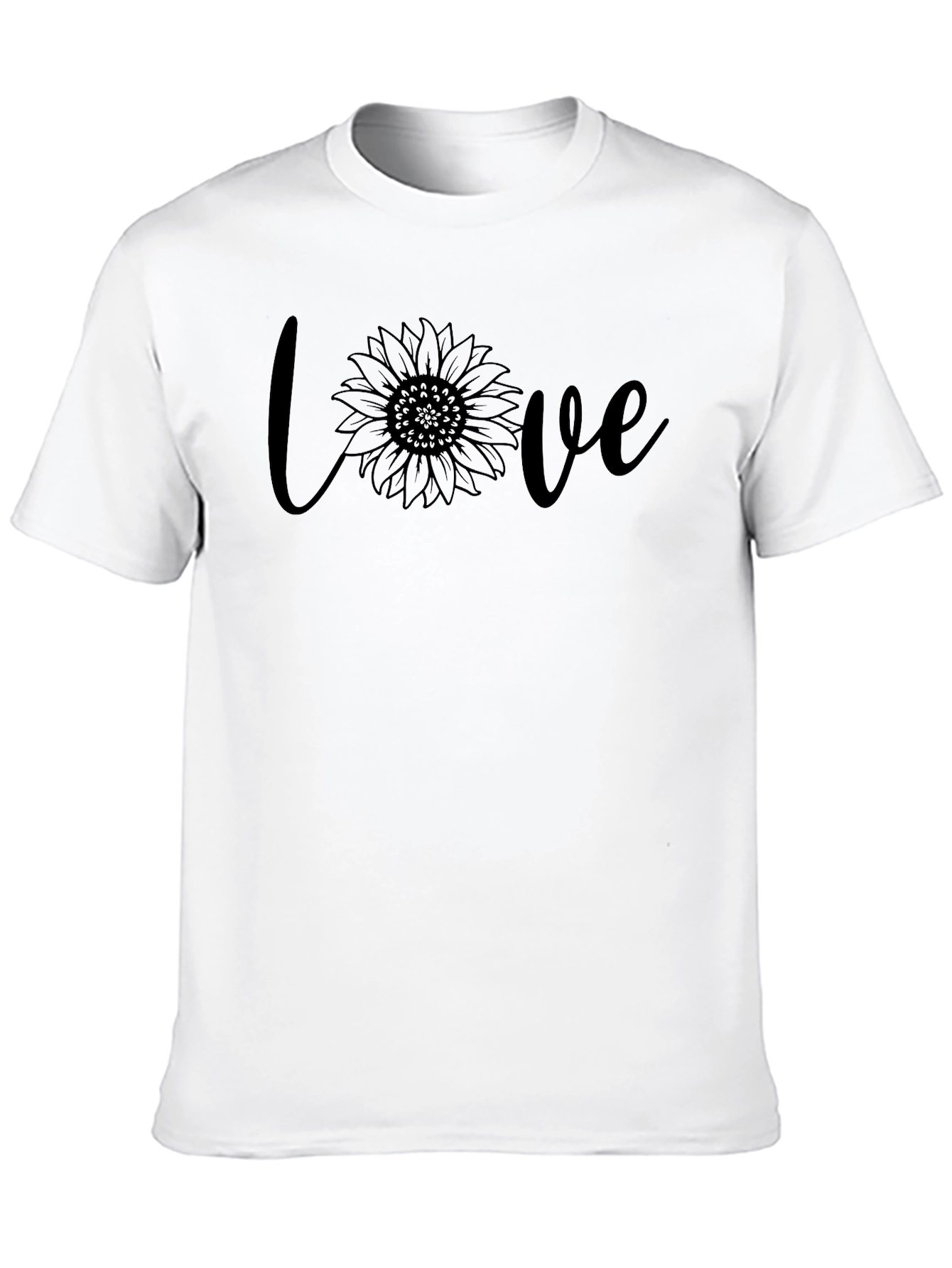 Sunflower Love Graphic Black Tee