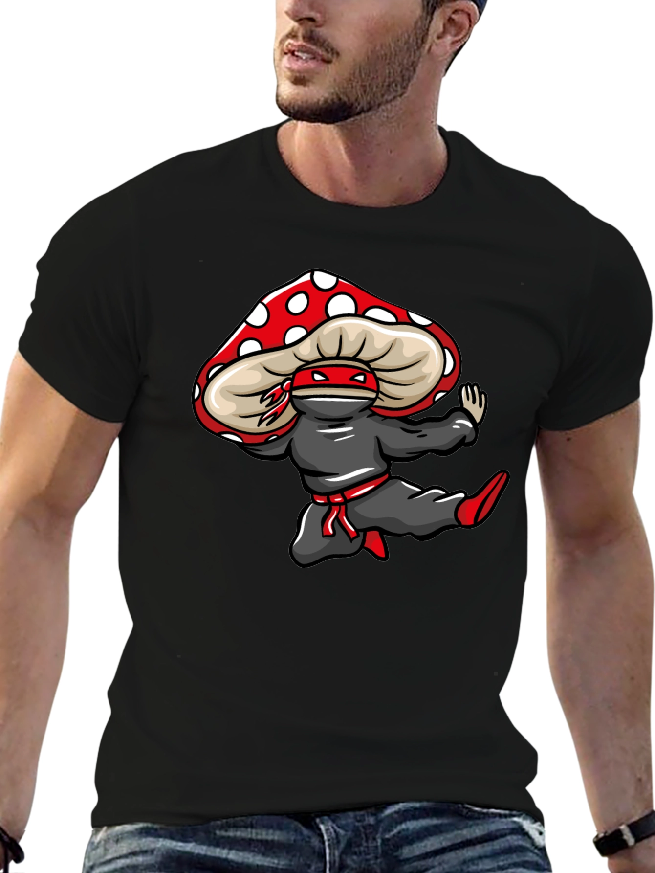 Mushroom Ninja T-Shirt - Unique Graphic Tee