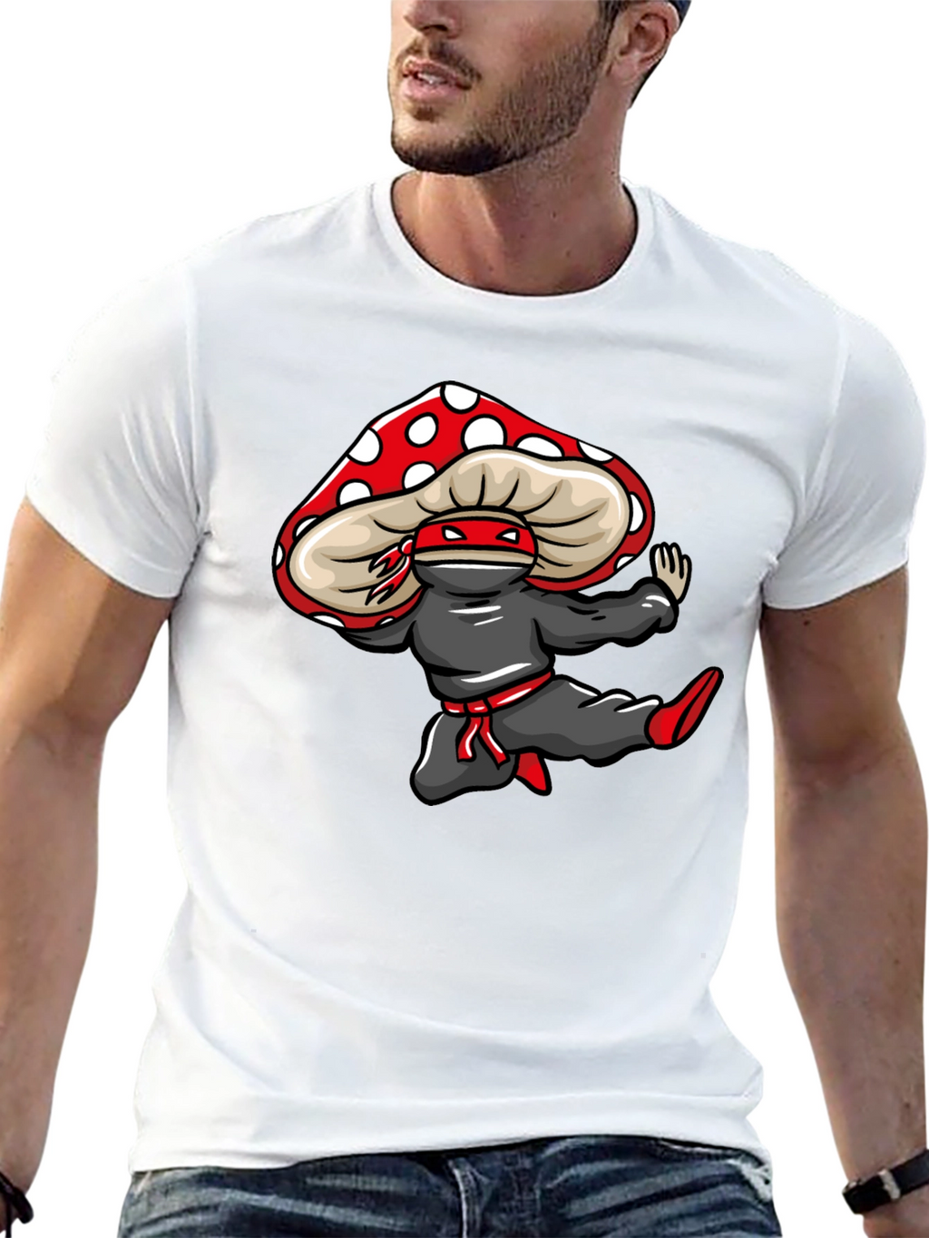 Mushroom Ninja T-Shirt - Unique Graphic Tee