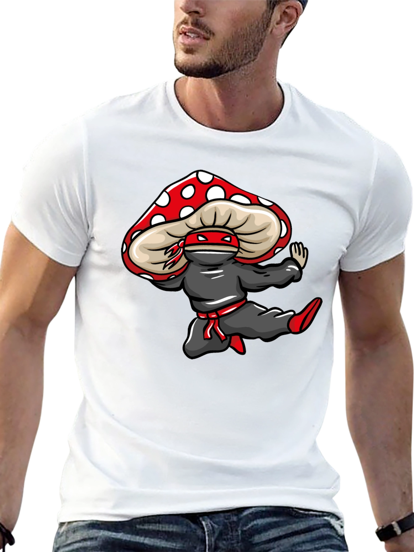 Mushroom Ninja T-Shirt - Unique Graphic Tee