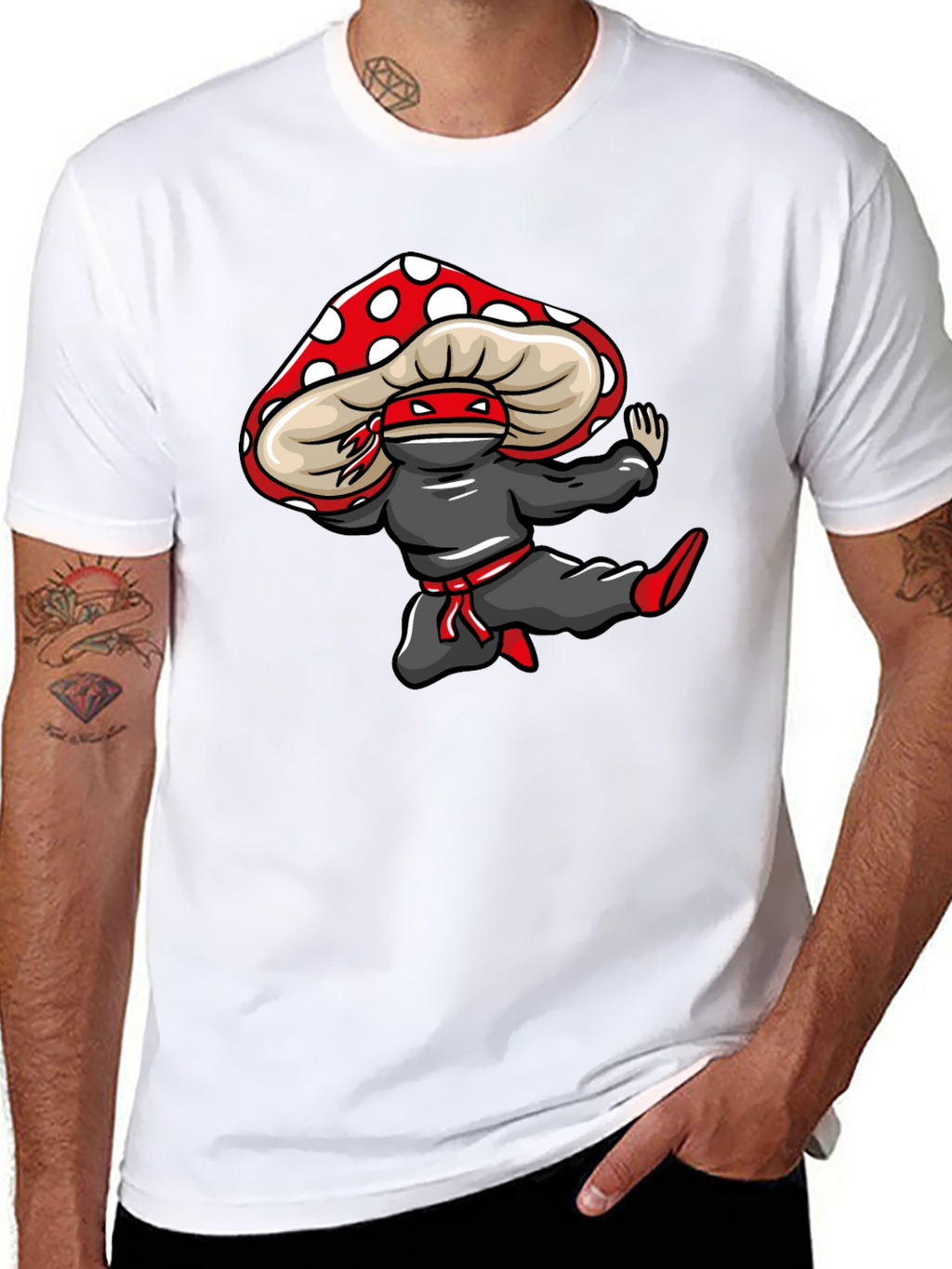 Mushroom Ninja T-Shirt - Unique Graphic Tee