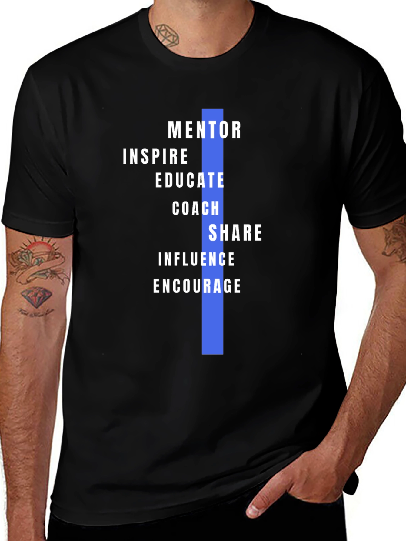 Mentor Inspire Teach Mens Graphic T-Shirt