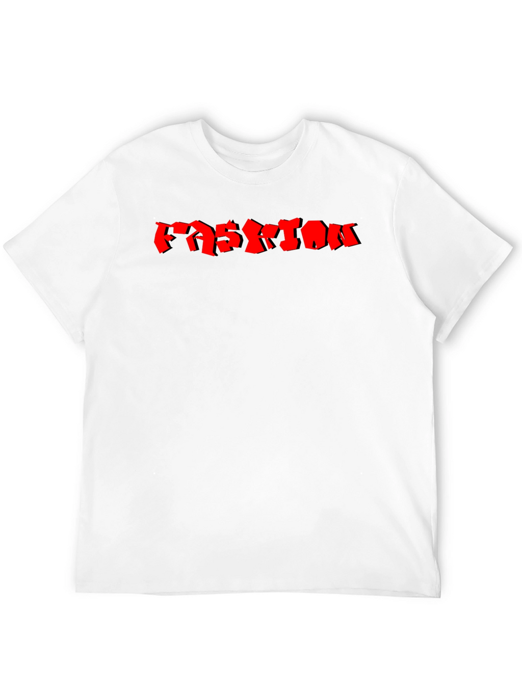 Mens Black Fashion Graphic T-Shirt