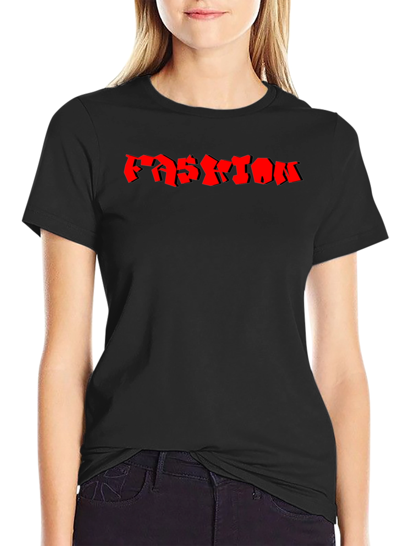 Mens Black Fashion Graphic T-Shirt