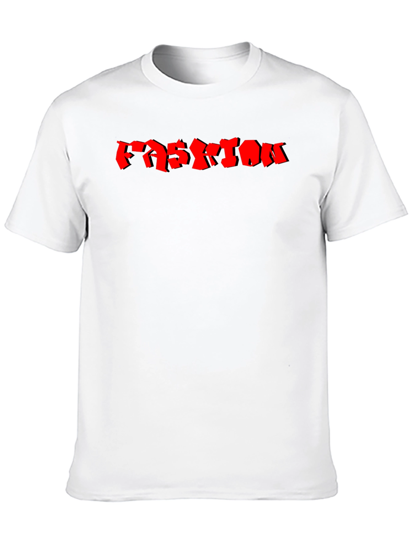 Mens Black Fashion Graphic T-Shirt