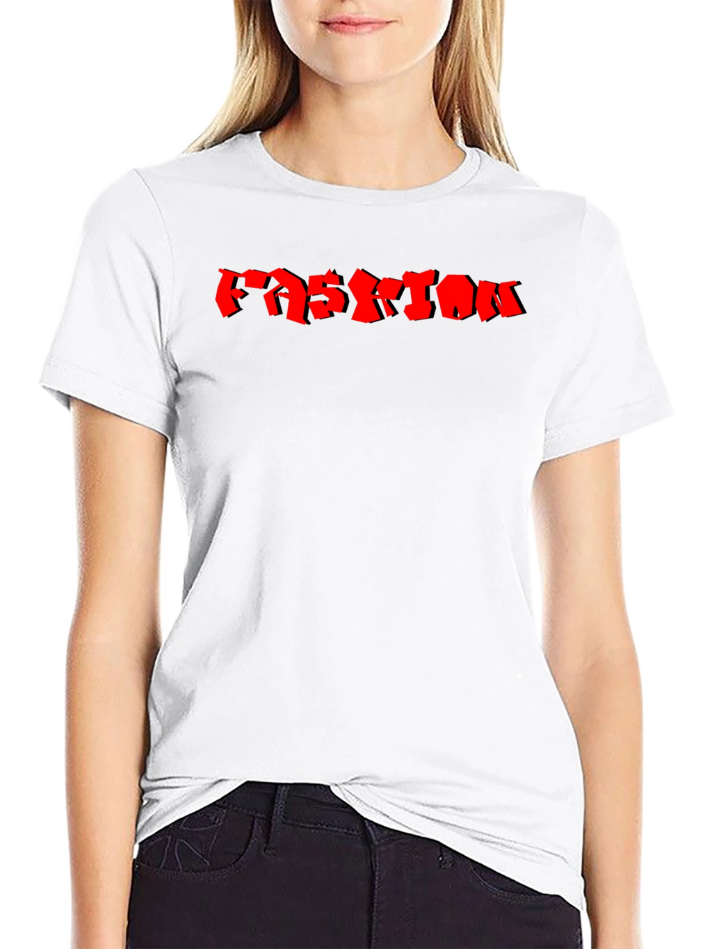 Mens Black Fashion Graphic T-Shirt
