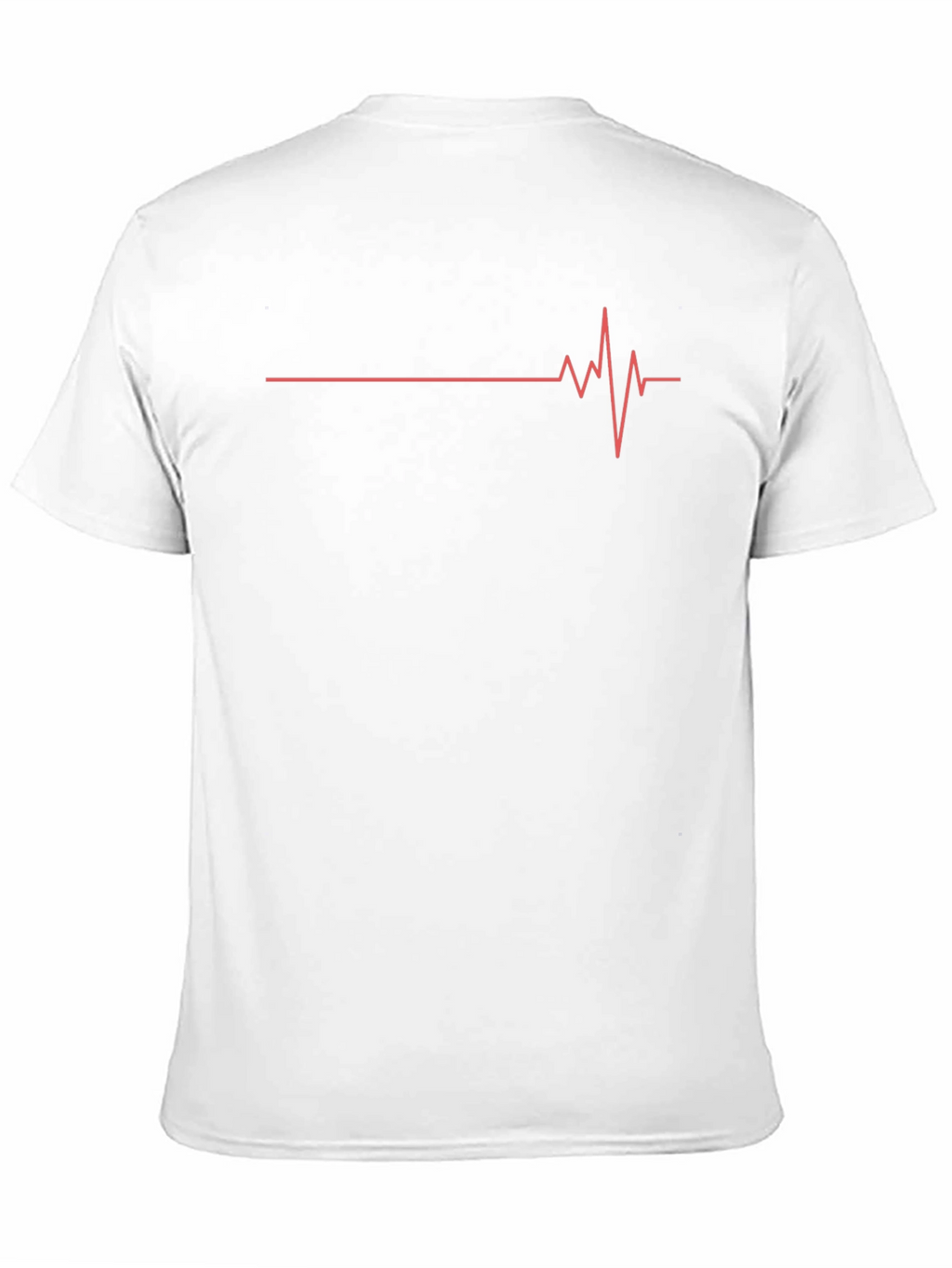 Mens Black T-Shirt with Heartbeat Graphic