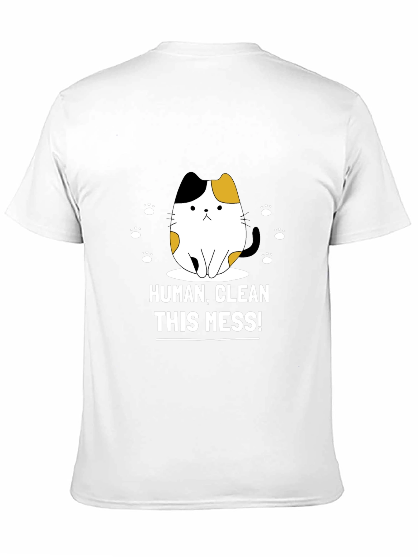 Funny Cat Graphic T-Shirt - Clean This Mess!