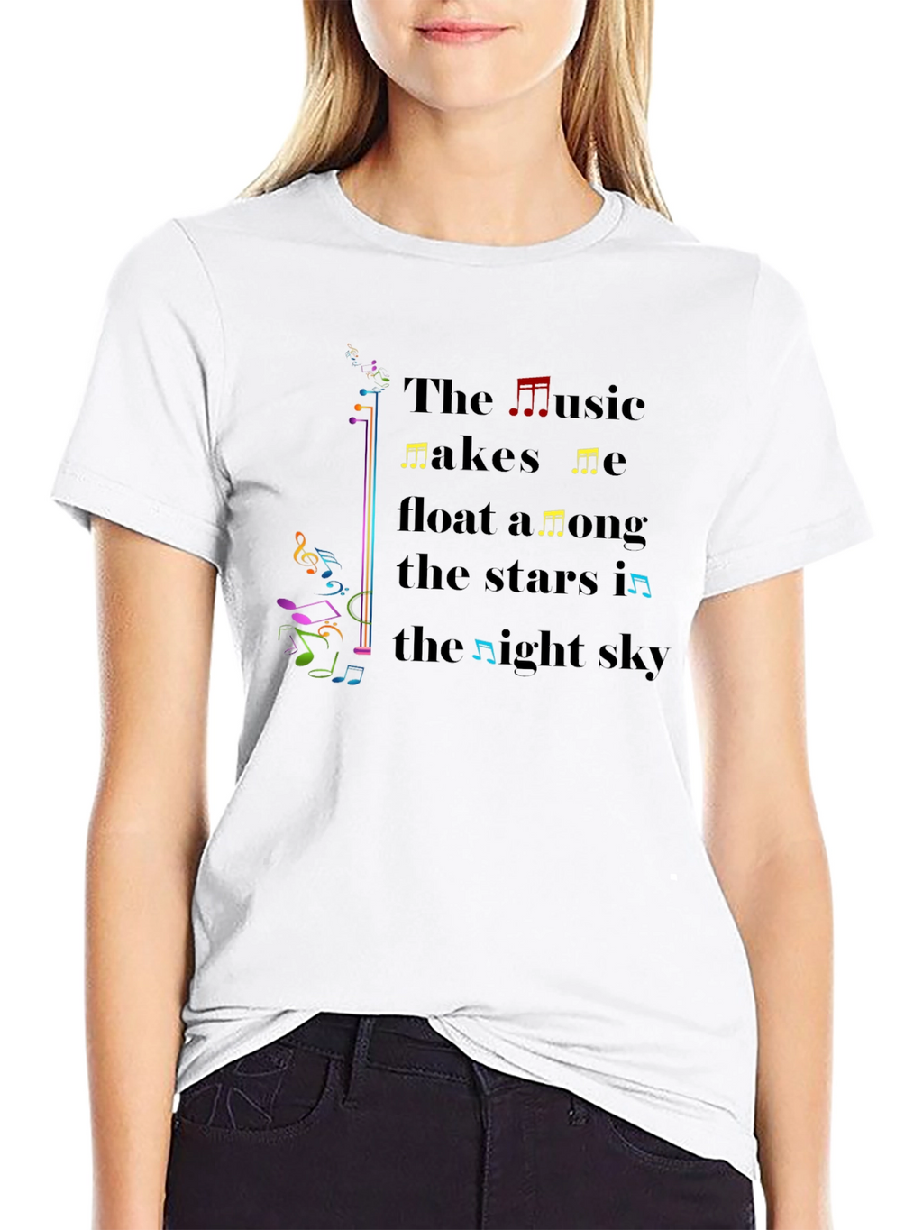 Music Makes Me Float T-Shirt - Black