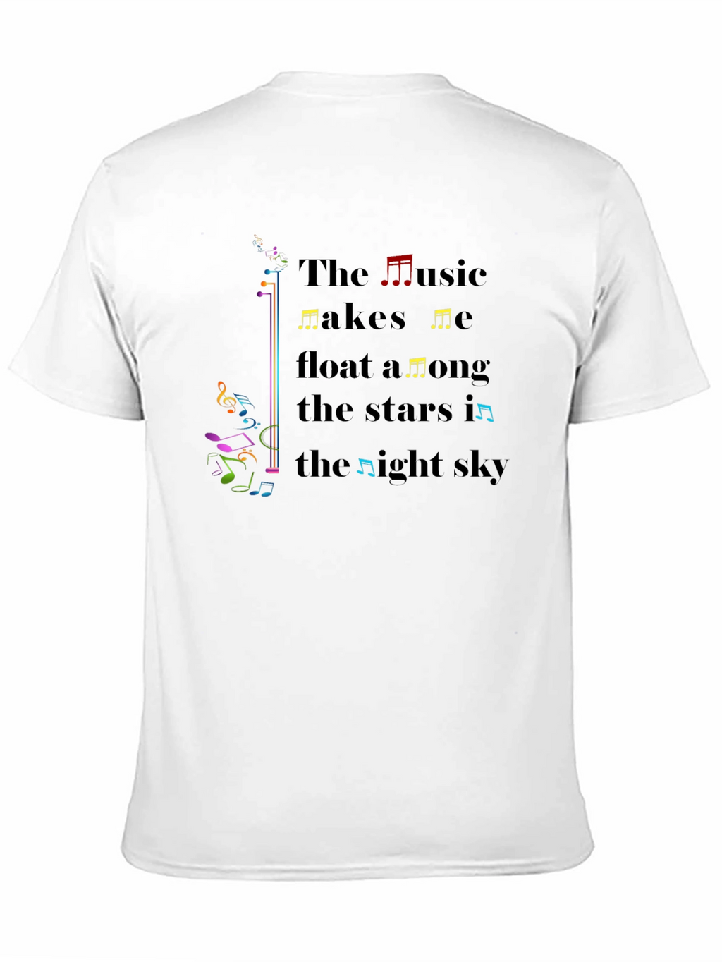 Music Makes Me Float T-Shirt - Black