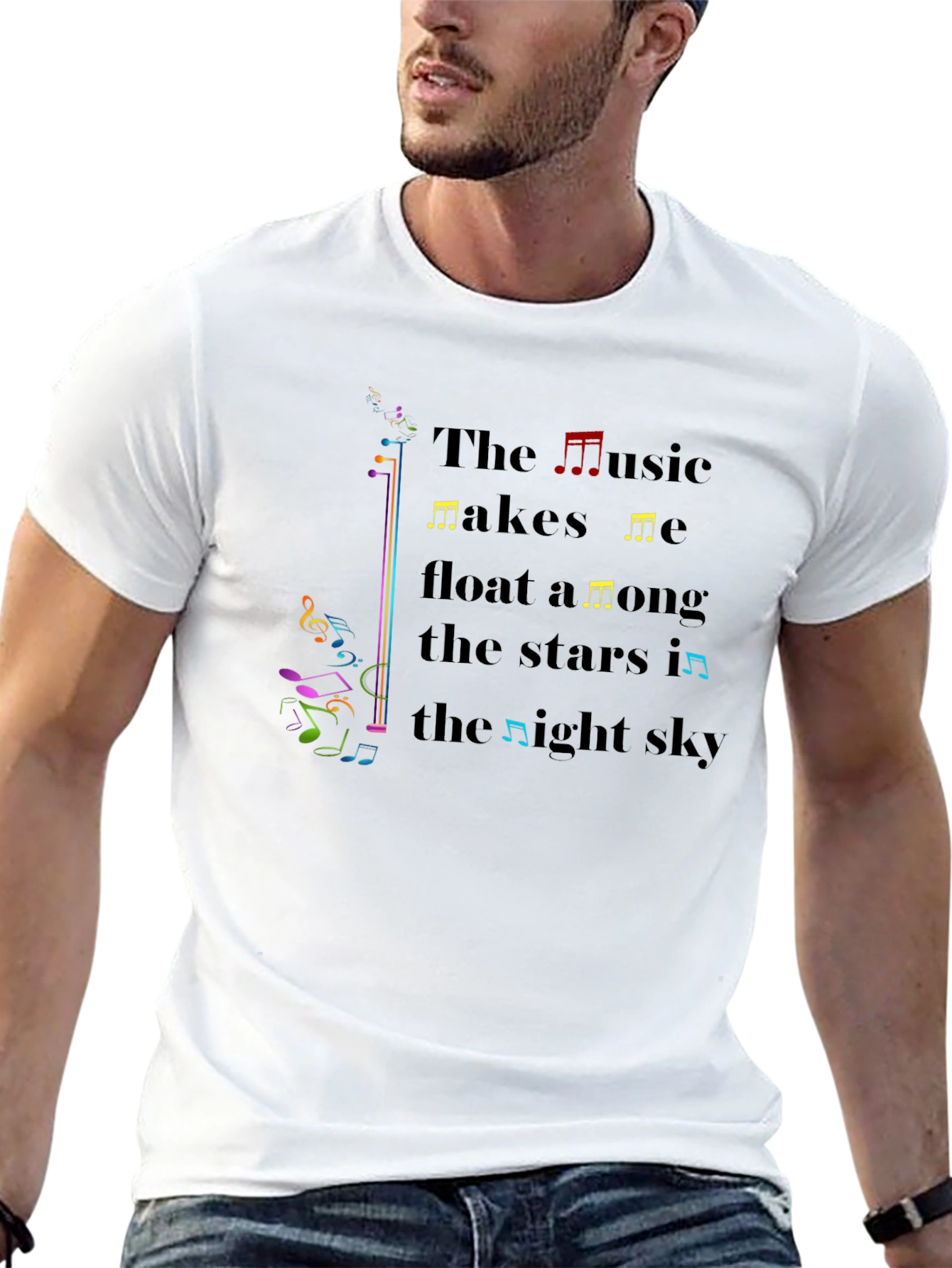 Music Makes Me Float T-Shirt - Black