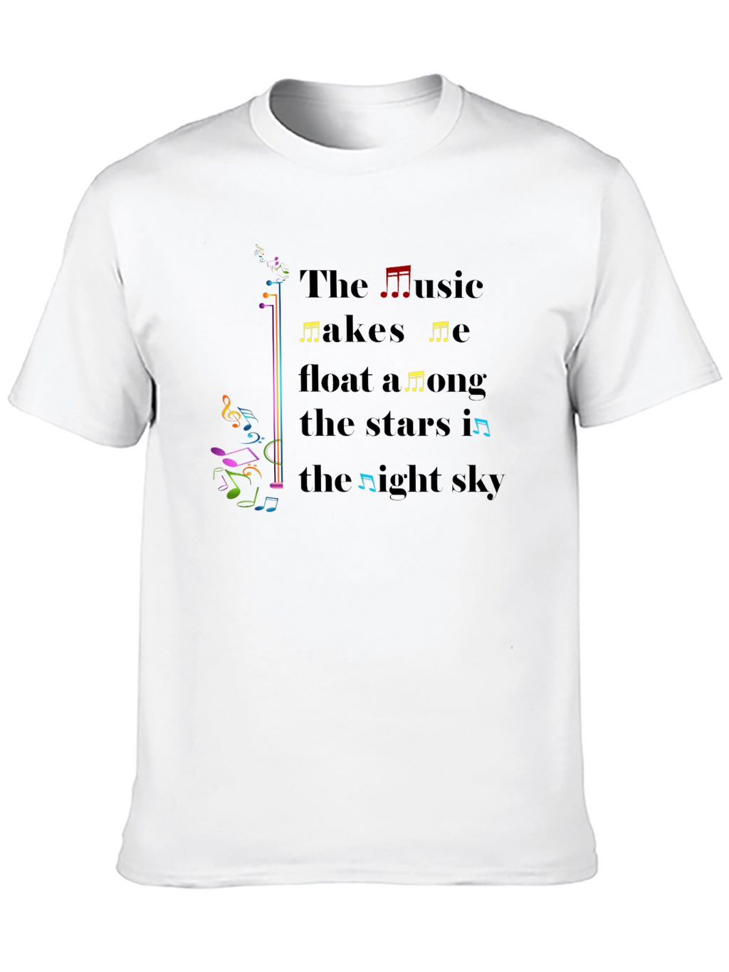 Music Makes Me Float T-Shirt - Black