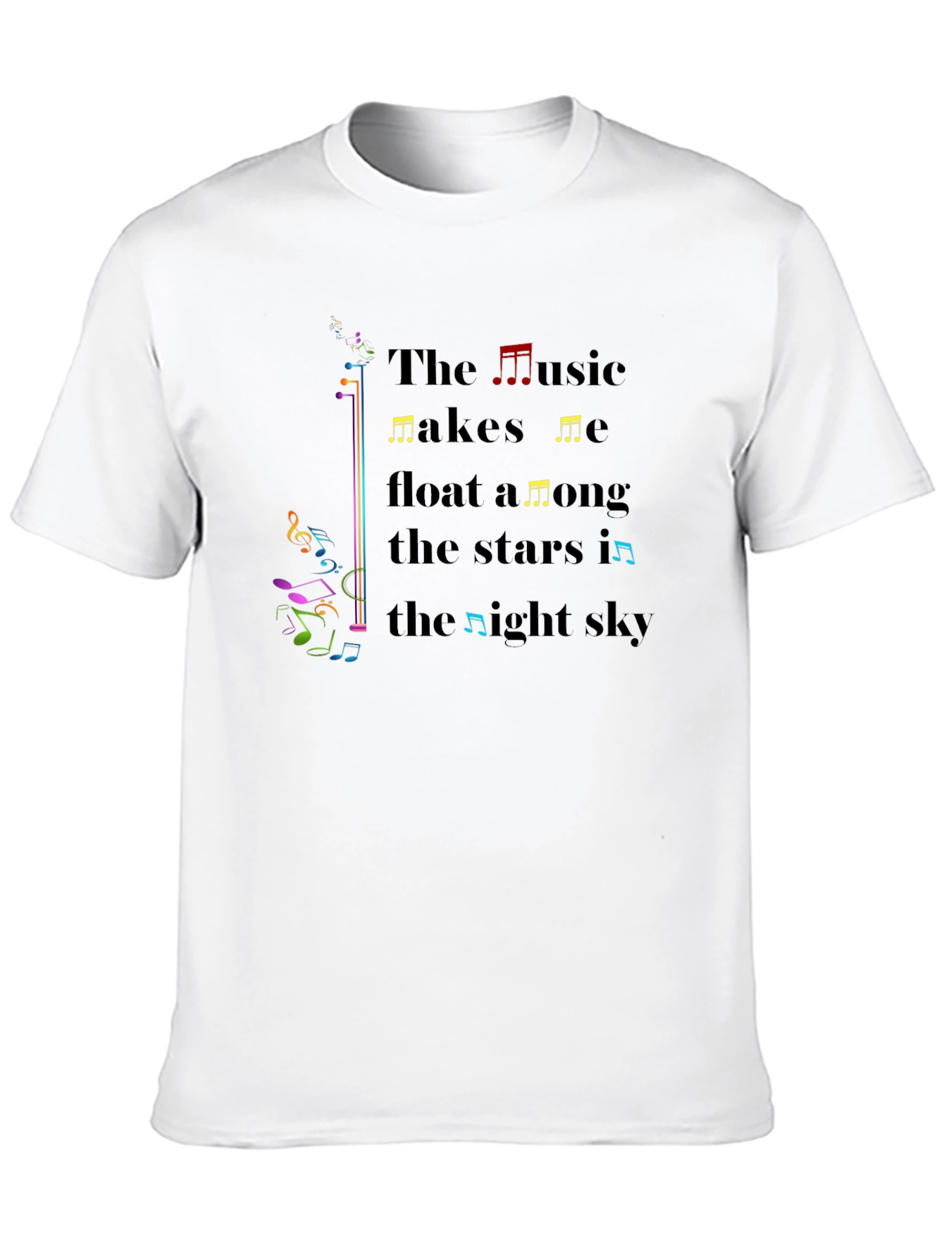 Music Makes Me Float T-Shirt - Black
