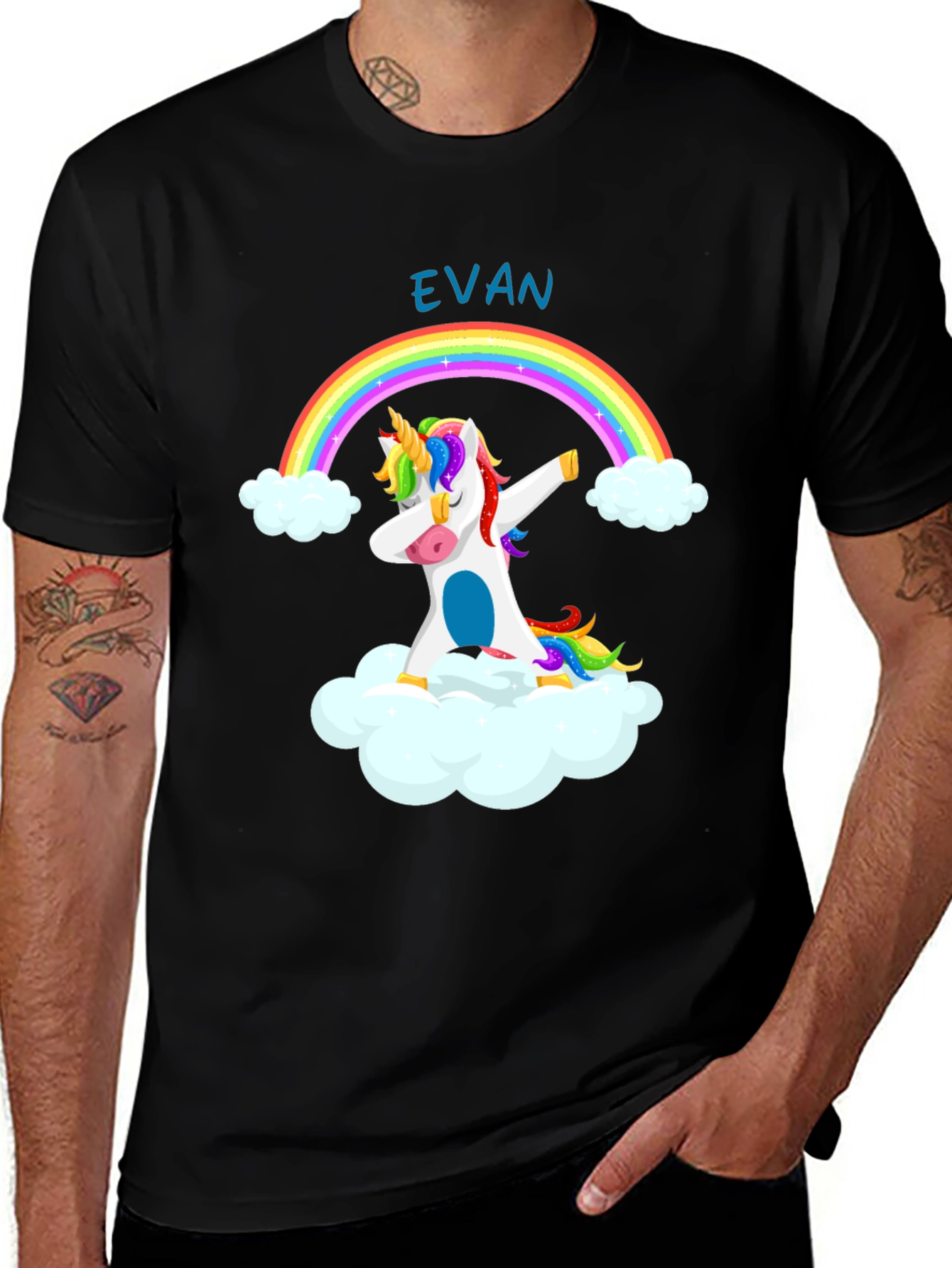 Rainbow Unicorn Dab T-Shirt - Personalized!
