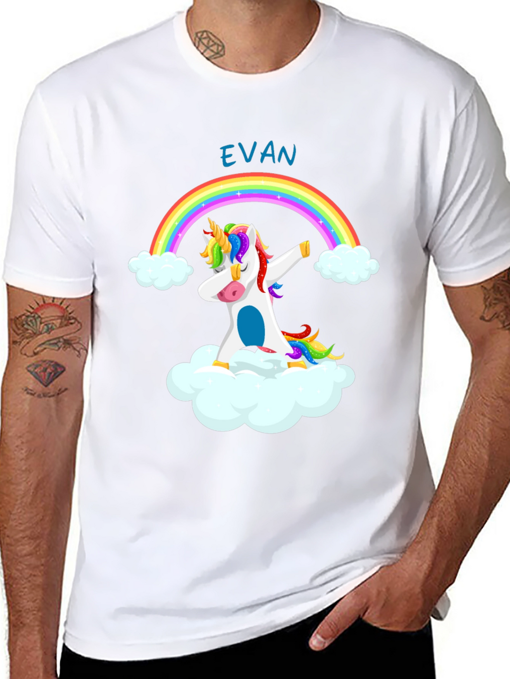 Rainbow Unicorn Dab T-Shirt - Personalized!