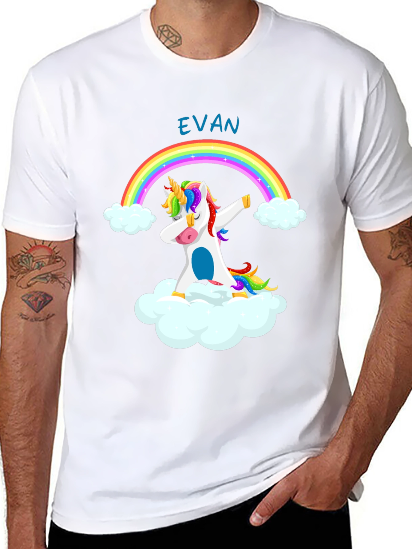 Rainbow Unicorn Dab T-Shirt - Personalized!